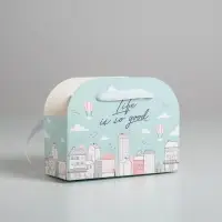 Переноска для цветов складная Life is so good, 17 × 13 × 7 см Переноска для цветов складная Life is so good, 17 × 13 × 7 см