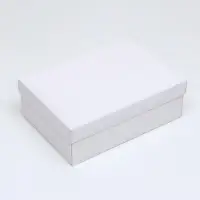 Коробка подарочная складная, упаковка, крышка - дно, белая, 24&times;17&times;8 см