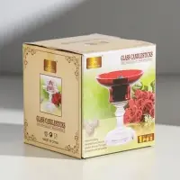 Стеклянный подсвечник на 1 свечу &laquo;Лотос&raquo;, прозрачный, 12.7&times;11.7&times;11.7 см
