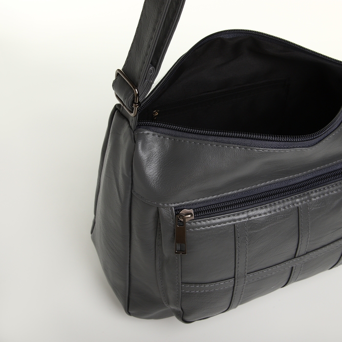 Сумка женская на молнии, цвет серый Сумка женская на молнии, цвет серый