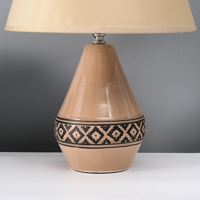 Настольная лампа с абажуром RISALUX «Джисела», Е14, 40 Вт, 28×28×39 см Настольная лампа с абажуром RISALUX «Джисела», Е14, 40 Вт, 28×28×39 см