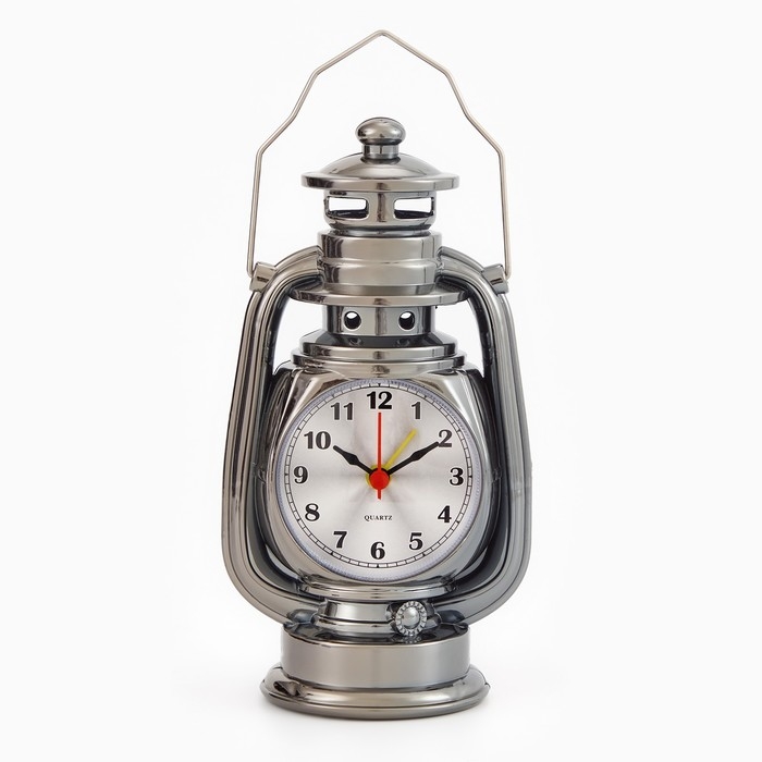 Часы - будильник настольные Часы - будильник настольные "Керосинка", дискретный ход, циферблат d-6 см, 9 х 21 см, АА