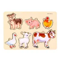 Рамка - вкладыш Лесная мастерская &laquo;Животные фермы&raquo;, 6 вкладышей