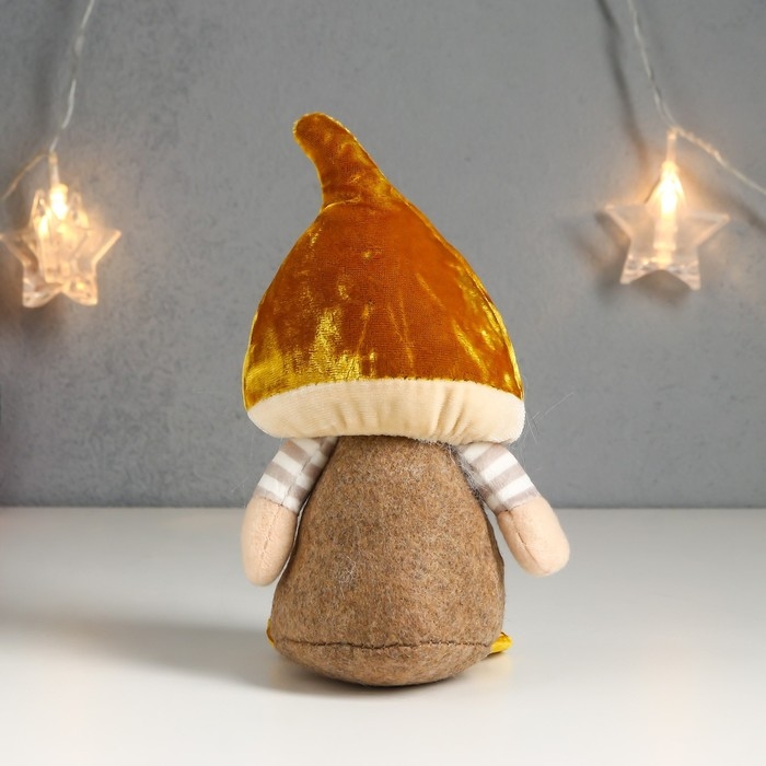 Кукла интерьерная Кукла интерьерная "Гном- лесной грибочек" 15х9х7 см