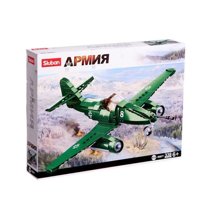 Конструктор Армия ВОВ «Немецкий истребитель Messerschmitt Me.262», 338 деталей Конструктор Армия ВОВ «Немецкий истребитель Messerschmitt Me.262», 338 деталей