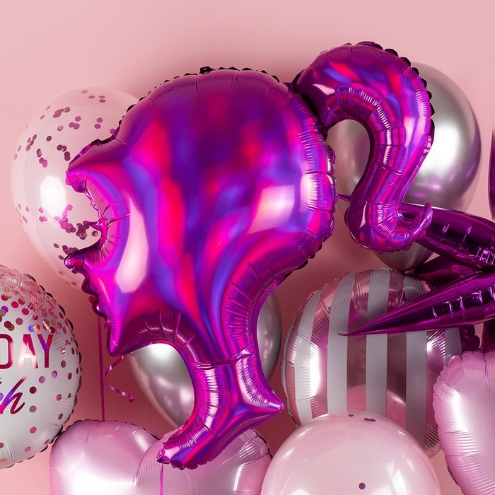Шар фольгированный 28 Шар фольгированный 28" фигура «Профиль девушки» розовый, голография