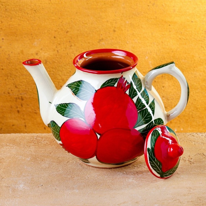 Чайник Риштанская Керамика Чайник Риштанская Керамика "Гранаты", 1600 мл