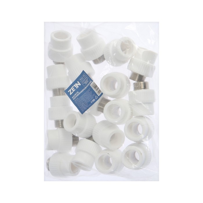 Муфта комбинированная ZEIN, полипропиленовая, наружная резьба, d=25 мм х 3/4 Муфта комбинированная ZEIN, полипропиленовая, наружная резьба, d=25 мм х 3/4"