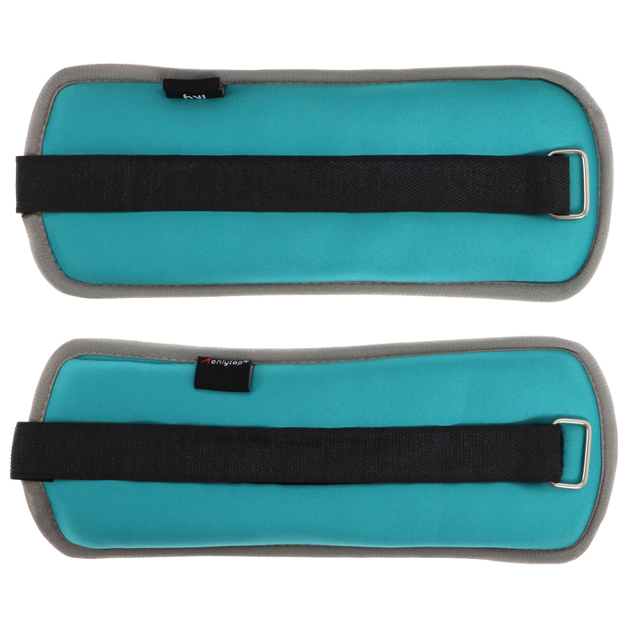 Утяжелители неопреновые ONLYTOP, 2 шт. х 1 кг, цвет мятный Утяжелители неопреновые ONLYTOP, 2 шт. х 1 кг, цвет мятный