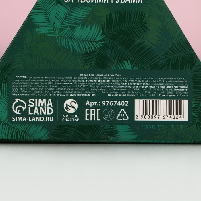 Подарочный набор косметики «Время чудес», бальзам для губ, 2 х 10 г, Новый Год Подарочный набор косметики «Время чудес», бальзам для губ, 2 х 10 г, Новый Год