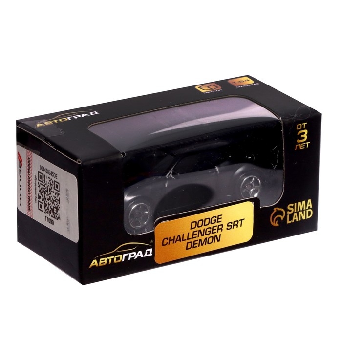 Машина металлическая DODGE CHALLENGER SRT DEMON, 1:64, цвет чёрный Машина металлическая DODGE CHALLENGER SRT DEMON, 1:64, цвет чёрный
