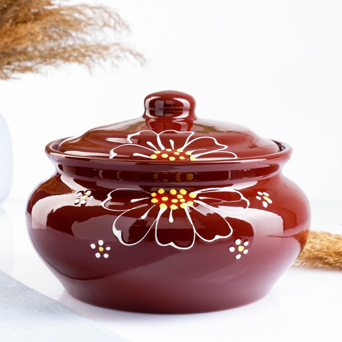 Пельменница  Пельменница "Псковская" 1,8л / 15х20,8см, ромашка коричневая