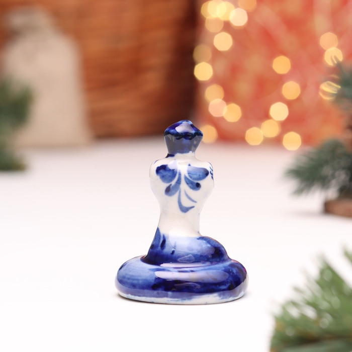 Новый год. Сувенир символ года Новый год. Сувенир символ года "Змея", №16, гжель, 5 см