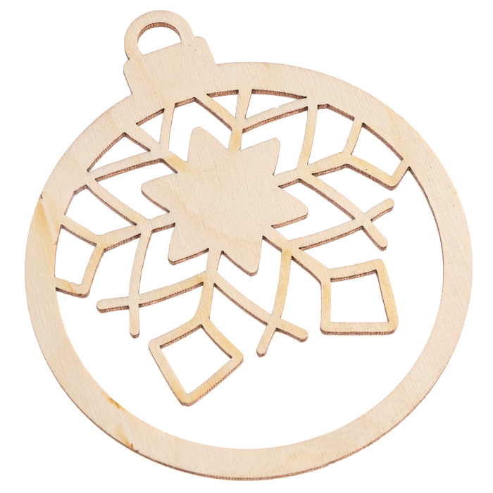 Заготовки для творчества на новый год «Шары со снежинками», 5 шт