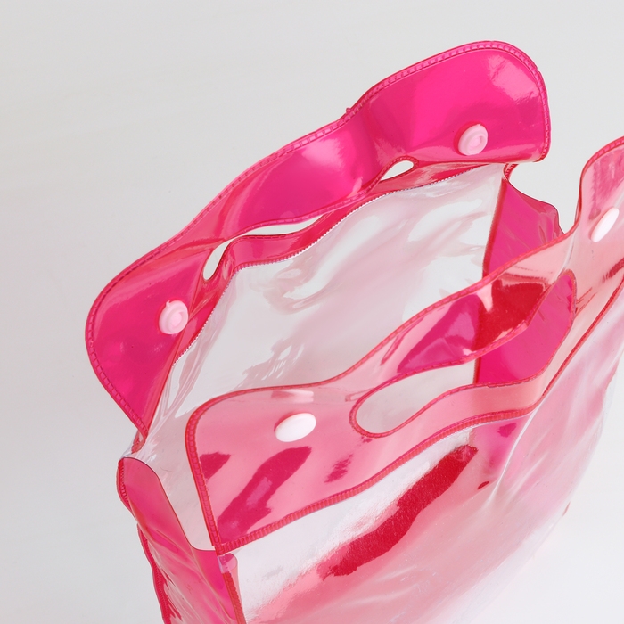 Косметичка на кнопках, цвет прозрачный/розовый Косметичка на кнопках, цвет прозрачный/розовый