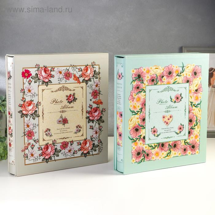 Фотоальбом на 500 фото 10х15 см Фотоальбом на 500 фото 10х15 см "Цветочный ковёр" в коробке МИКС 33,5х30х6 см