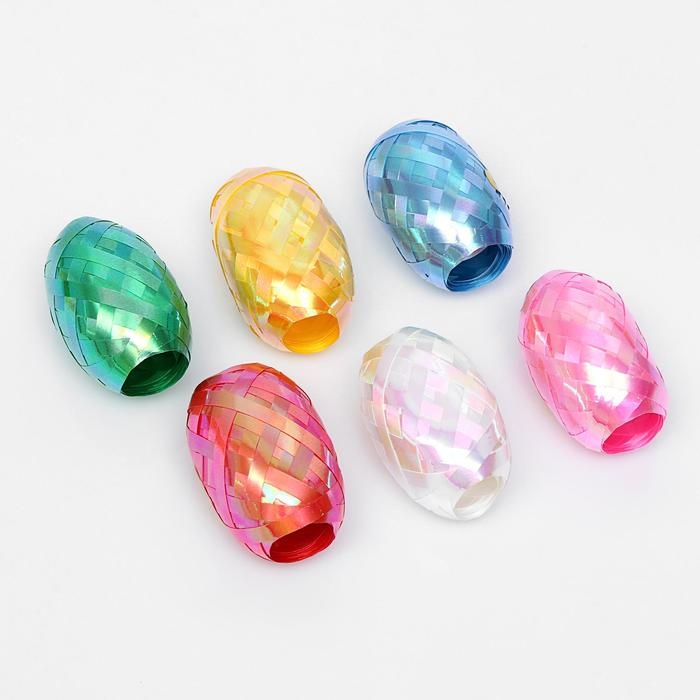 Лента упаковочная перламутровая, ассорти, набор 6 шт., 0,5 см х 10 м Лента упаковочная перламутровая, ассорти, набор 6 шт., 0,5 см х 10 м