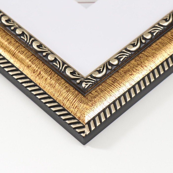 Фоторамка пластик Фоторамка пластик "МИРАМ" 20х20 см золото (пластиковый экран)