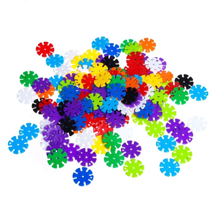 Конструктор обучающий «Круглые снежинки», 198 деталей Конструктор обучающий «Круглые снежинки», 198 деталей