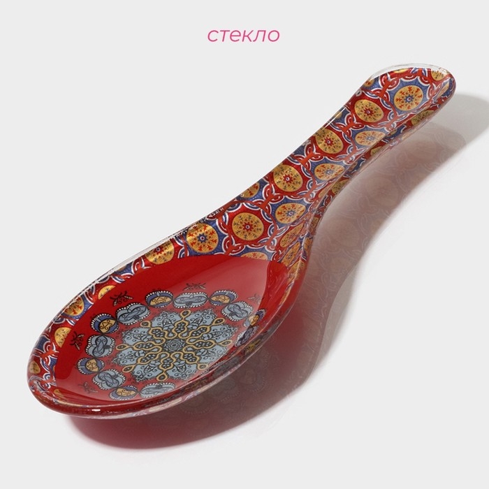 Подставка стеклянная под ложку Доляна «Крац», 21,5×7,5×1,4 см Подставка стеклянная под ложку Доляна «Крац», 21,5×7,5×1,4 см