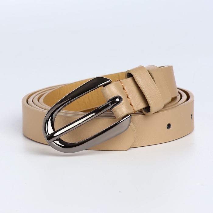 Ремень женский, ширина 1,6 см, пряжка металл, цвет бежевый Ремень женский, ширина 1,6 см, пряжка металл, цвет бежевый