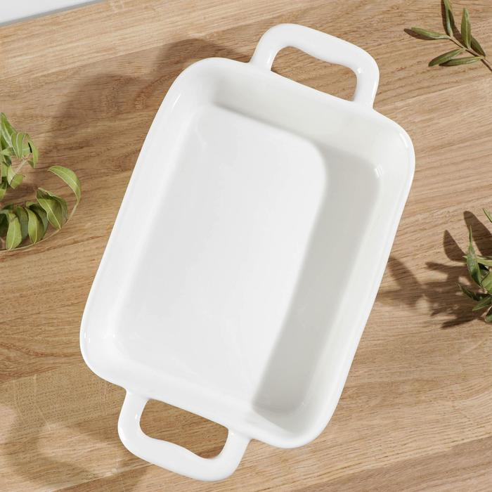 Форма для запекания из жаропрочной керамики Доляна «Долли», 500 мл, 21,5×12×4,5 см, цвет белый Форма для запекания из жаропрочной керамики Доляна «Долли», 500 мл, 21,5×12×4,5 см, цвет белый