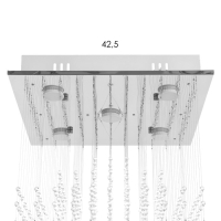 Светильник каскад "Ловелла" 5xLED хром 48х48х60см BayerLux