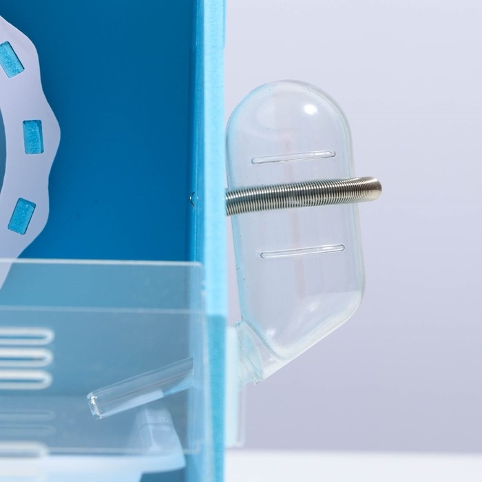 Клетка-переноска для грызунов,акриловая, голубая, 29 х 23,5 х 22 см Клетка-переноска для грызунов,акриловая, голубая, 29 х 23,5 х 22 см