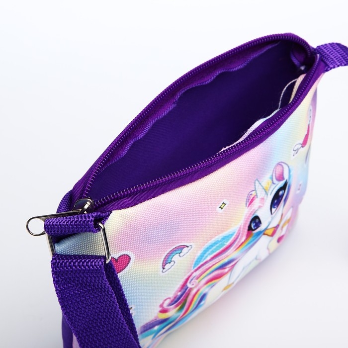 Сумка детская для девочки Сумка детская для девочки "Аниме" на молнии, цвет фиолетовый