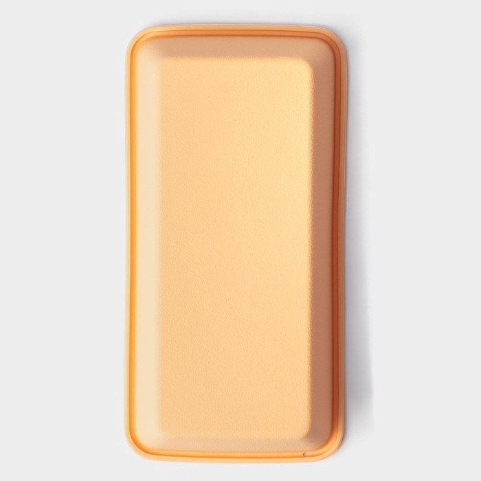 Форма для выпечки Доляна &laquo;Хлеб&raquo;, силикон, 22&times;11&times;5,5 см, внутр.размер 20,7&times;10 см, цвет персиковый