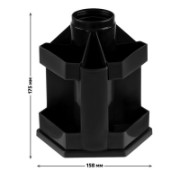 Подставка-органайзер для канцелярии Стамм Maxi Desk, вращающаяся, без наполнения, черная
