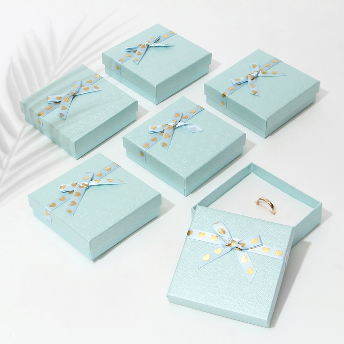 Коробочка подарочная под набор «Влюбленность», 9×9, цвет голубой Коробочка подарочная под набор «Влюбленность», 9×9, цвет голубой