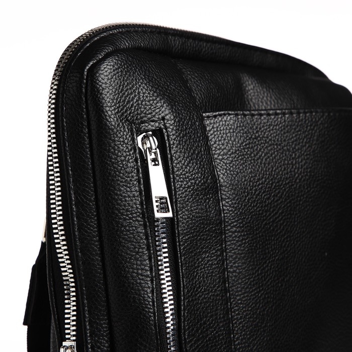 Сумка мужская через плечо TEXTURA, искусственная кожа, цвет чёрный Сумка мужская через плечо TEXTURA, искусственная кожа, цвет чёрный