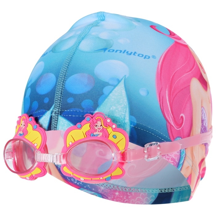 Набор для плавания детский ONLYTOP Swim «Русалка»: очки, шапочка, обхват 46-52 см Набор для плавания детский ONLYTOP Swim «Русалка»: очки, шапочка, обхват 46-52 см