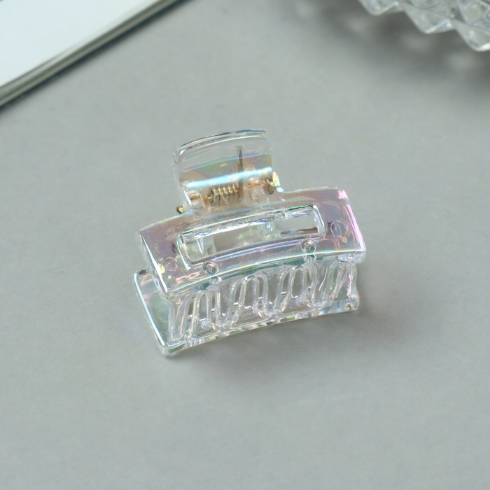 Краб для волос  Краб для волос "Аванти" (набор 6 шт) прямой, 2,5 см, прозрачный