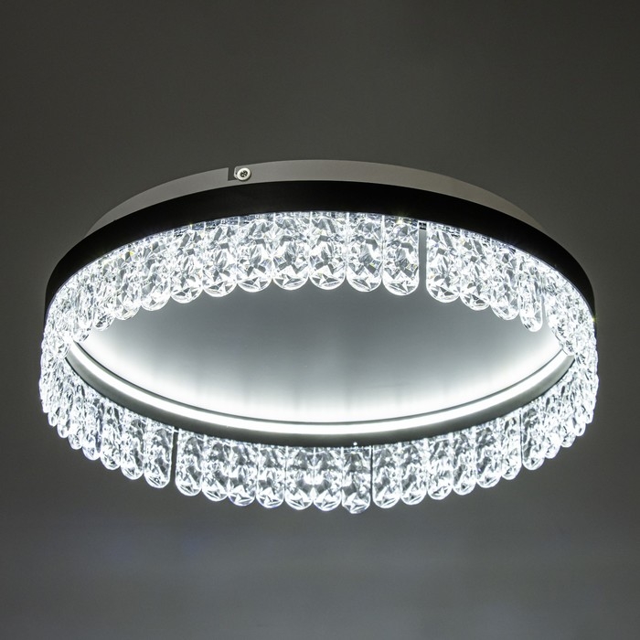 Люстра Люстра "Бахрома" LED 63Вт 3000-6000К черное золото 50х50х12смсм