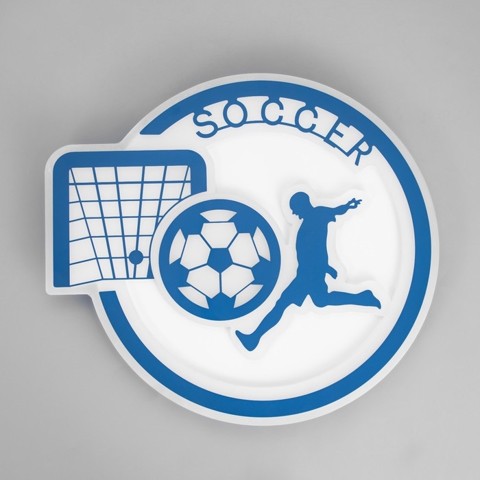 Люстра Люстра "Футбол" LED 68Вт 2 режима синий 55х50х10см