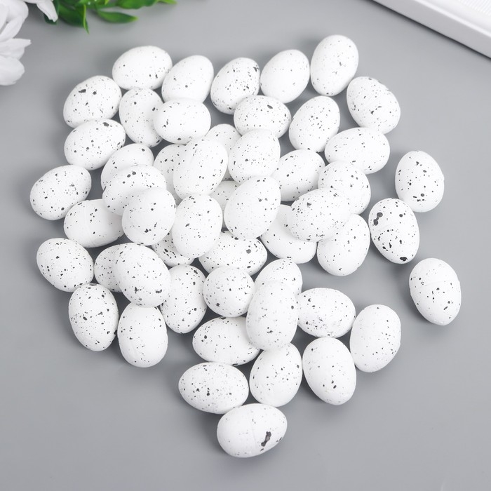 Декор пасхальный Декор пасхальный "Яйцо перепелиное" набор 50 шт белый 1,8х2,5 см, 8х8х8 см