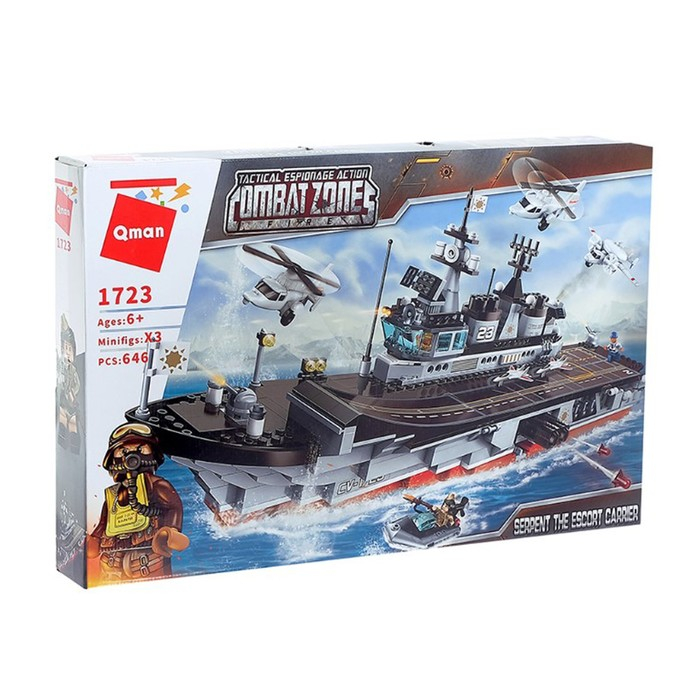 Конструктор Военные «Штурмовой эсминец», 3 минифигуры, 646 деталей Конструктор Военные «Штурмовой эсминец», 3 минифигуры, 646 деталей