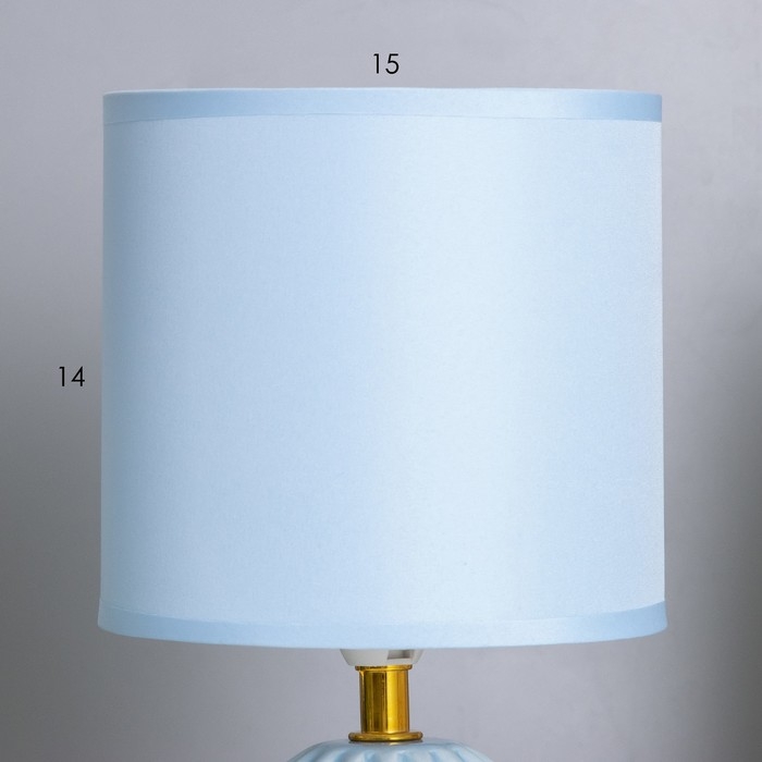 Лампа настольная Лампа настольная "Бернарда" 1х40Вт Е14 голубой 15х15х30см