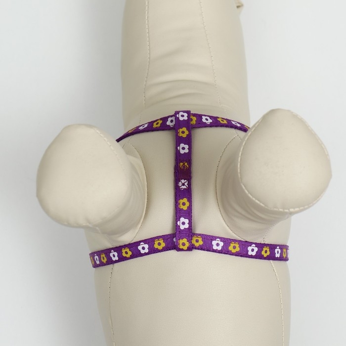 Шлейка  Шлейка "Цветы",  27-42 х 1 см, фиолетовая