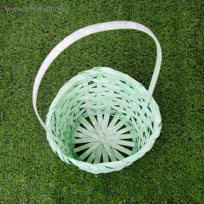 Набор корзин плетёных, бамбук, 3 шт., светло-зелёный цвет Набор корзин плетёных, бамбук, 3 шт., светло-зелёный цвет