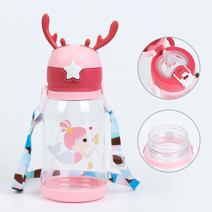 Бутылка для воды, 600 мл,  Бутылка для воды, 600 мл, "Русалочка"