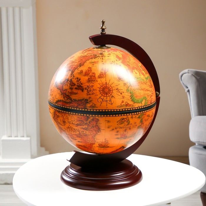 Глобус бар декоративный Глобус бар декоративный "Путешествие на край земли" 48х33х38 см