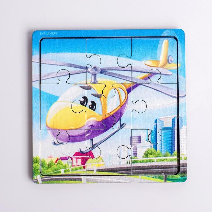 Пазл «Вертолёт», 9 деталей Пазл «Вертолёт», 9 деталей