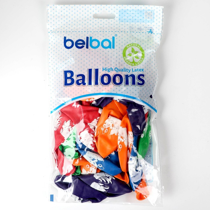 Шар латексный 14 Шар латексный 14" «Лунтик», пастель, набор 25 шт.