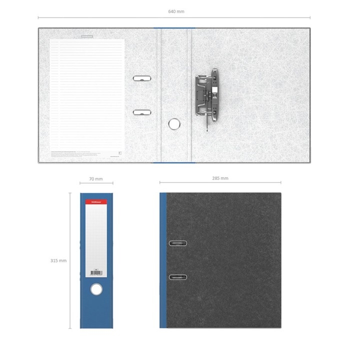 Папка-регистратор А4, 70 мм Original, собранная, мраморная, синяя, металлический кант, картон 2 мм, вместимость 450 листов Папка-регистратор А4, 70 мм Original, собранная, мраморная, синяя, металлический кант, картон 2 мм, вместимость 450 листов