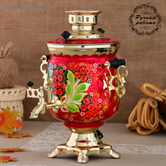 Самовар «Рябина», банка, 3 л, электрический Самовар «Рябина», банка, 3 л, электрический