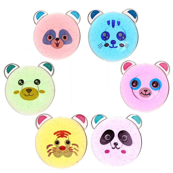 Лизун - слайм «Зверюшки», твёрдый, цвета МИКС Лизун - слайм «Зверюшки», твёрдый, цвета МИКС