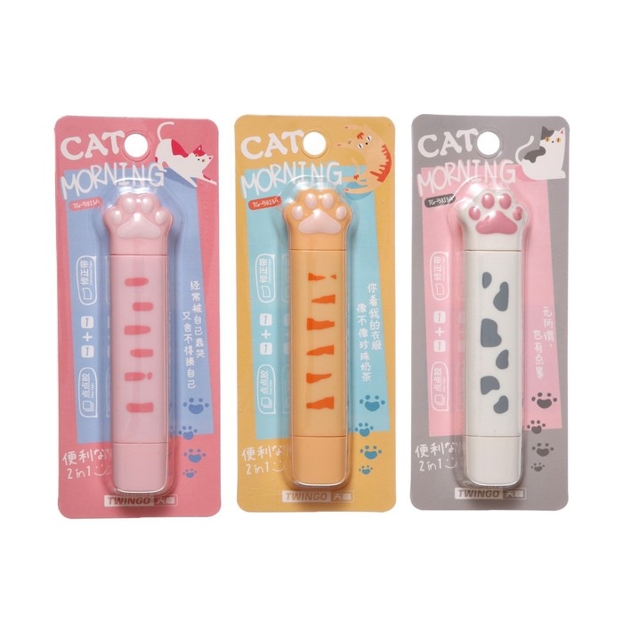 Корректор-лента 4м х 5мм + клеющая лента 3м х 5мм, в блистере Корректор-лента 4м х 5мм + клеющая лента 3м х 5мм, в блистере "Лапка" МИКС